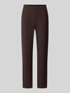 OPUS Schmale Hose mit Bügelfalte Modell 'Elvina night' Mittelbraun