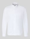 Jake*s Regular Fit Freizeithemd aus Leinen-Mix Weiss