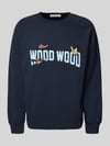 Wood Wood Bluza z wyhaftowanym motywem model ‘Hester’ Ciemnoniebieski
