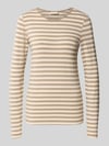 FREE/QUENT Skinny Fit Longsleeve aus Viskose-Mix Modell 'Liana' Sand