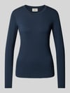 Weekend Max Mara Regular Fit Langarmshirt aus Viskose-Mix Modell 'MULTIE' Marine