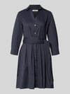 0039 Italy Overhemdjurk met strikceintuur model 'JULE' Marineblauw