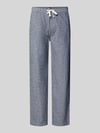 Tommy Jeans Regular Fit Weite Hose aus Leinen-Baumwoll-Mix Marine