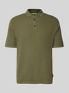 JACK & JONES Regular Fit Poloshirt mit Strukturmuster Modell 'GEORGE' Oliv