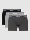 BOSS Trunks mit Logo-Bund im 3er-Pack Modell 'Power' Dunkelgrau