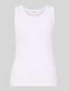 s.Oliver RED LABEL Top typu tank w kroju regular fit z mieszanki bawełny Biały