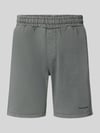 PEGADOR Sweatshorts mit elastischem Bund und Logo-Stitching Anthrazit