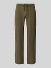 MCNEAL Regular Fit Leinenhose aus reinem Leinen Oliv