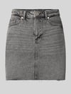 VERO MODA Regular Fit Jeansrock aus Baumwoll-Mix Modell 'TESSA' Mittelgrau