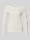 Christian Berg Woman Slim Fit Longsleeve aus reiner Baumwolle Offwhite