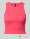 ONLY Slim Fit Top aus Baumwoll-Mix Modell 'SHELLY' Rot