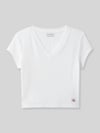 Calvin Klein Jeans Slim Fit T-Shirt aus Baumwoll-Mix Weiss