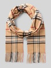 FRAAS Schal mit Kordel-Abschluss Modell 'Karo' Camel