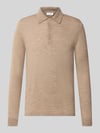 Tiger of Sweden Wollpullover mit Polokragen Modell 'Erros' Beige