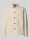 Tommy Hilfiger Regular Fit Hemdjacke aus reiner Baumwolle Ecru