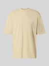PEGADOR Oversized T-Shirt mit Logo-Stitching Sand