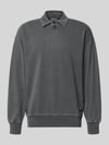 Carhartt Work In Progress Sweatshirt mit Polokragen Anthrazit