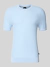 BOSS Regular Fit T-Shirt aus Strick Modell 'H-NALON' Hellblau