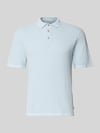 JACK & JONES Regular Fit Poloshirt mit Strukturmuster Modell 'GEORGE' Hellblau Melange