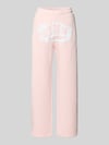 REVIEW Straight Leg Sweatpants mit Logo und elastischem Bund Rose