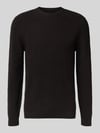MCNEAL Strickpullover mit gerippten Abschlüssen Schoko Melange