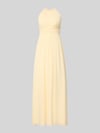 Jake*s Cocktail Abendkleid mit Raffungen Hellgelb