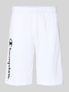 Champion Sweatshorts mit Logo-Print und -Stitching Weiss