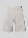 PEGADOR Regular Fit Sweatshorts mit Logo-Stitching Mittelgrau