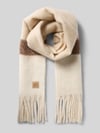 OPUS Schal mit Fransen und Label-Detail Modell 'Allanis' Beige