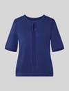 Marc Cain T-Shirt mit Rundhalsausschnitt und Cut Out Royal