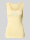 GAP slim fit top met logoprint Lichtgeel