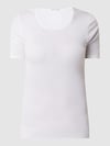 HANRO T-Shirt aus Baumwolle Modell 'Cotton Seamless' Weiss