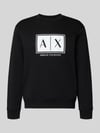Armani Exchange Sweatshirt mit Logo-Print und Rundhalsausschnitt Black