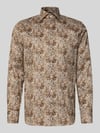 OLYMP SIGNATURE Slim Fit Business-Hemd mit Kentkragen Modell 'Savio' Beige