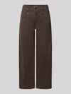 CAMBIO Regular Fit Barrel Jeans aus Baumwoll-Mix Modell 'ODELE' Dunkelbraun