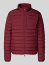 Save The Duck Gewatteerd jack met tweewegrits model 'ERION' Bordeaux