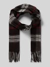 FRAAS Schal mit Kordel-Abschluss Modell 'Karo' Black