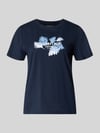 Tom Tailor męski t-shirt o kroju regular fit z czystej bawełny Granatowy