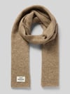 MADS NØRGAARD Sjaal met labeldetail Taupe gemêleerd