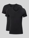 JOOP! COLLECTION T-Shirt mit V-Ausschnitt im 2er-Pack BLACK
