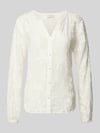FREE/QUENT Blouse van viscosemix met knoopsluiting model 'Randy' Offwhite
