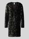 YAS Cocktailkleid mit Pailletten Modell 'ELLE' Dunkelgruen