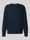 Pepe Jeans Regular Fit Strickpullover Viskose-Baumwoll-Mix Modell 'PHINEAS' Marine