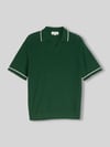 Tom Tailor Koszulka polo z czystej bawełny o wyglądzie dzianiny, krój regular fit Ciemnozielony