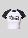 REVIEW Kort T-shirt met labelprint Wit