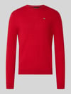 Napapijri Slim Fit Strickpullover aus reiner Wolle Modell 'DAMAVAND' Rot
