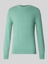 MCNEAL Strickpullover aus Baumwoll-Kaschmir-Mix mit Rundhalsausschnitt Hellgruen Melange