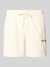 JACK & JONES Spodenki kąpielowe z wyhaftowanym logo model „MAUI” Złamany biały
