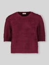 ROBE LÉGÈRE sweter w kroju regular fit z mieszanki bawełny Bordowy