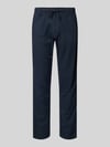JACK & JONES Relaxed Fit Hose aus Baumwoll-Leinen-Mix Modell 'KANE' Marine